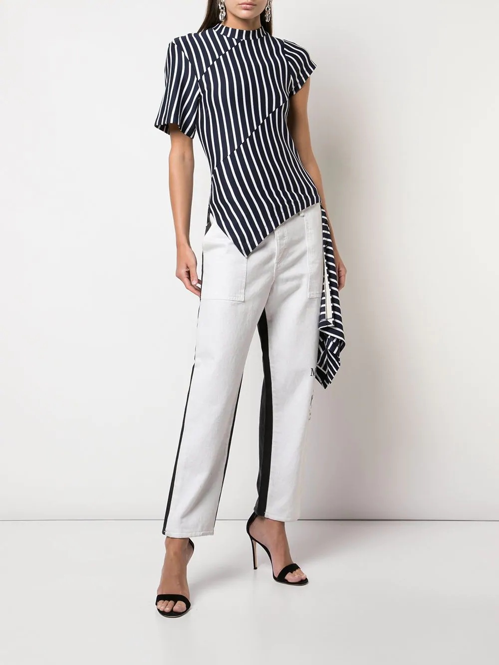 twisted striped T-shirt - 2