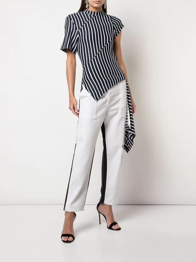 Monse twisted striped T-shirt outlook