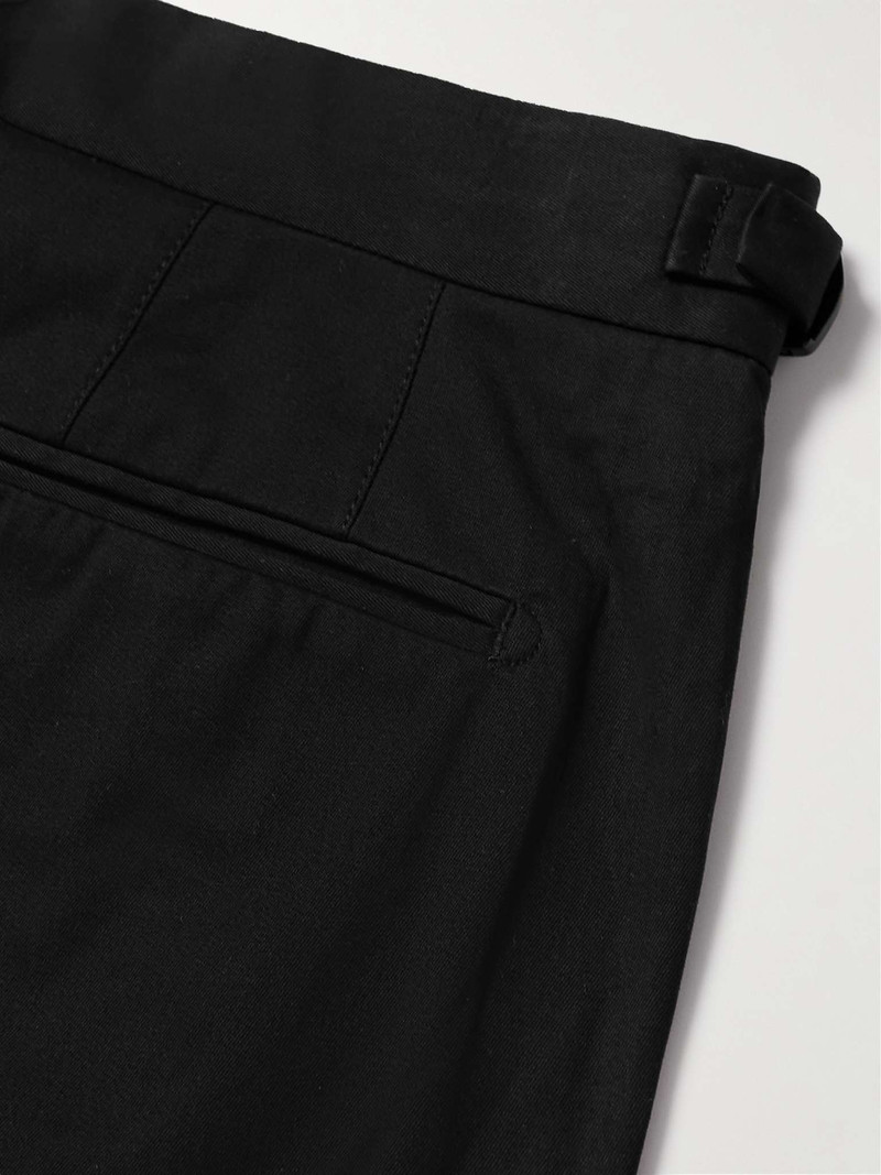 Carsyn Tapered Pleated Cotton-Blend Trousers 4
