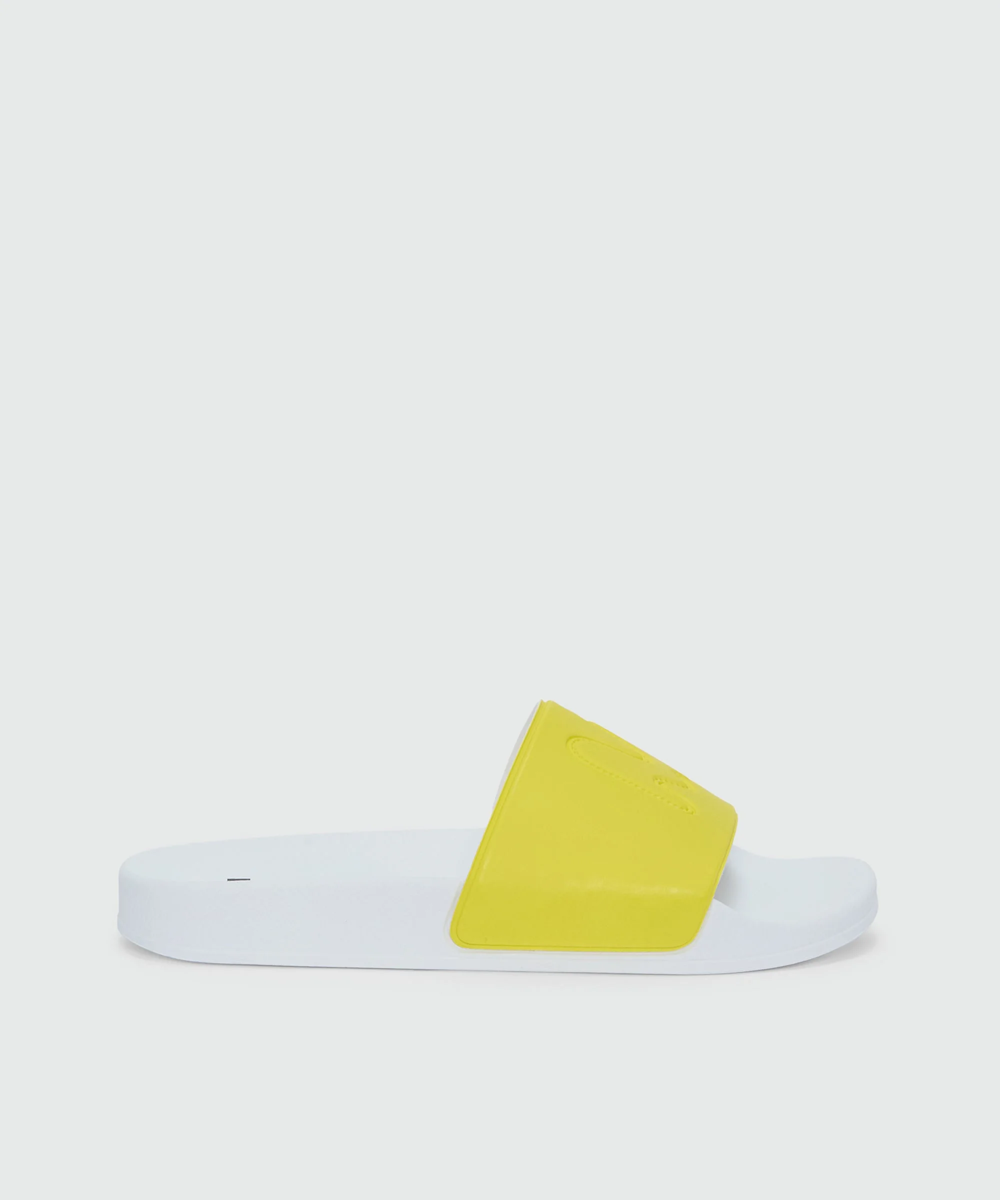 Lime rubber sandals with raised logo - 1