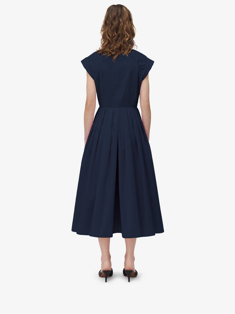Flared Shirt Dress - 4