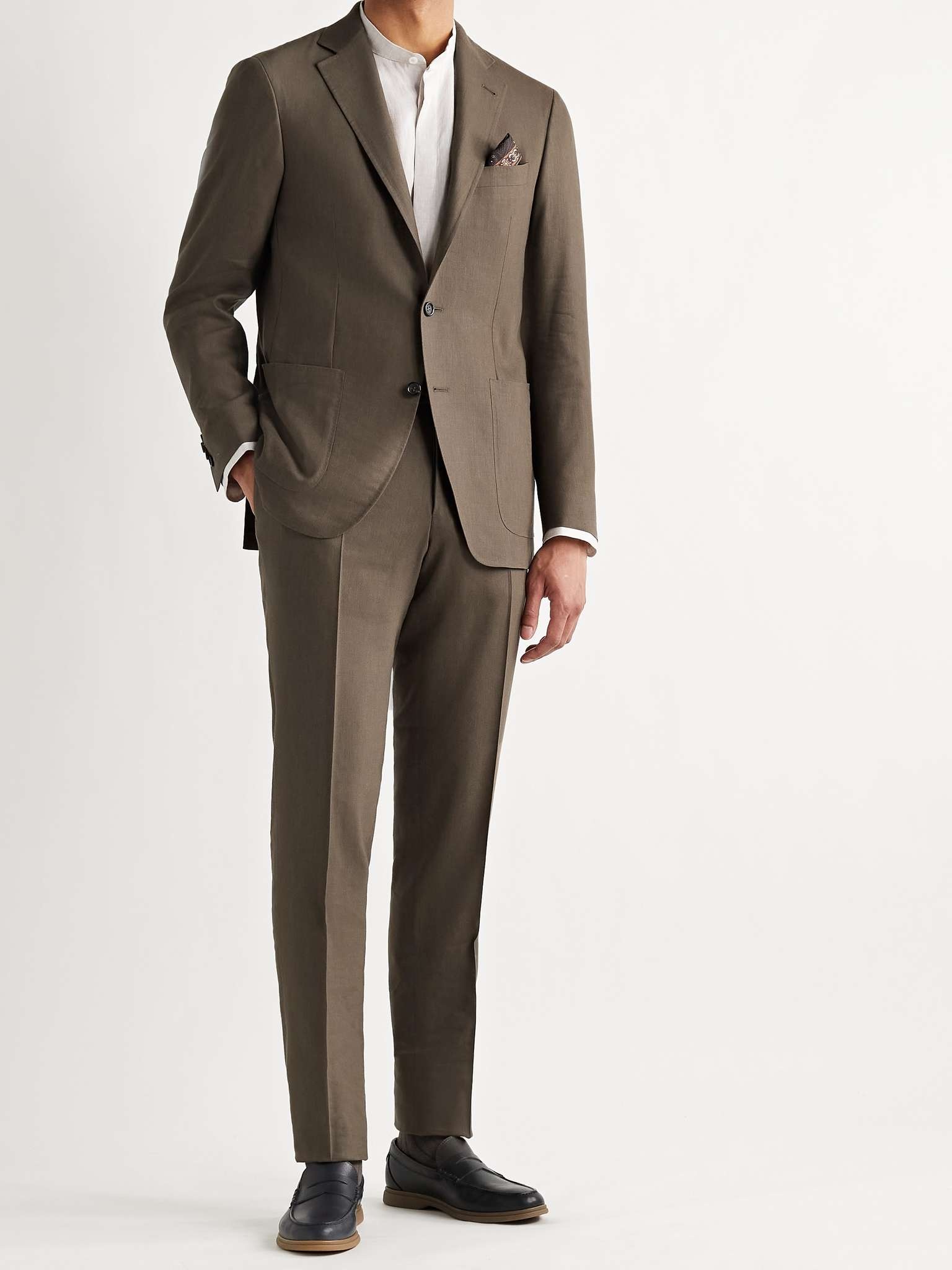 Kei Slim-Fit Tapered Linen and Wool-Blend Suit Trousers - 2