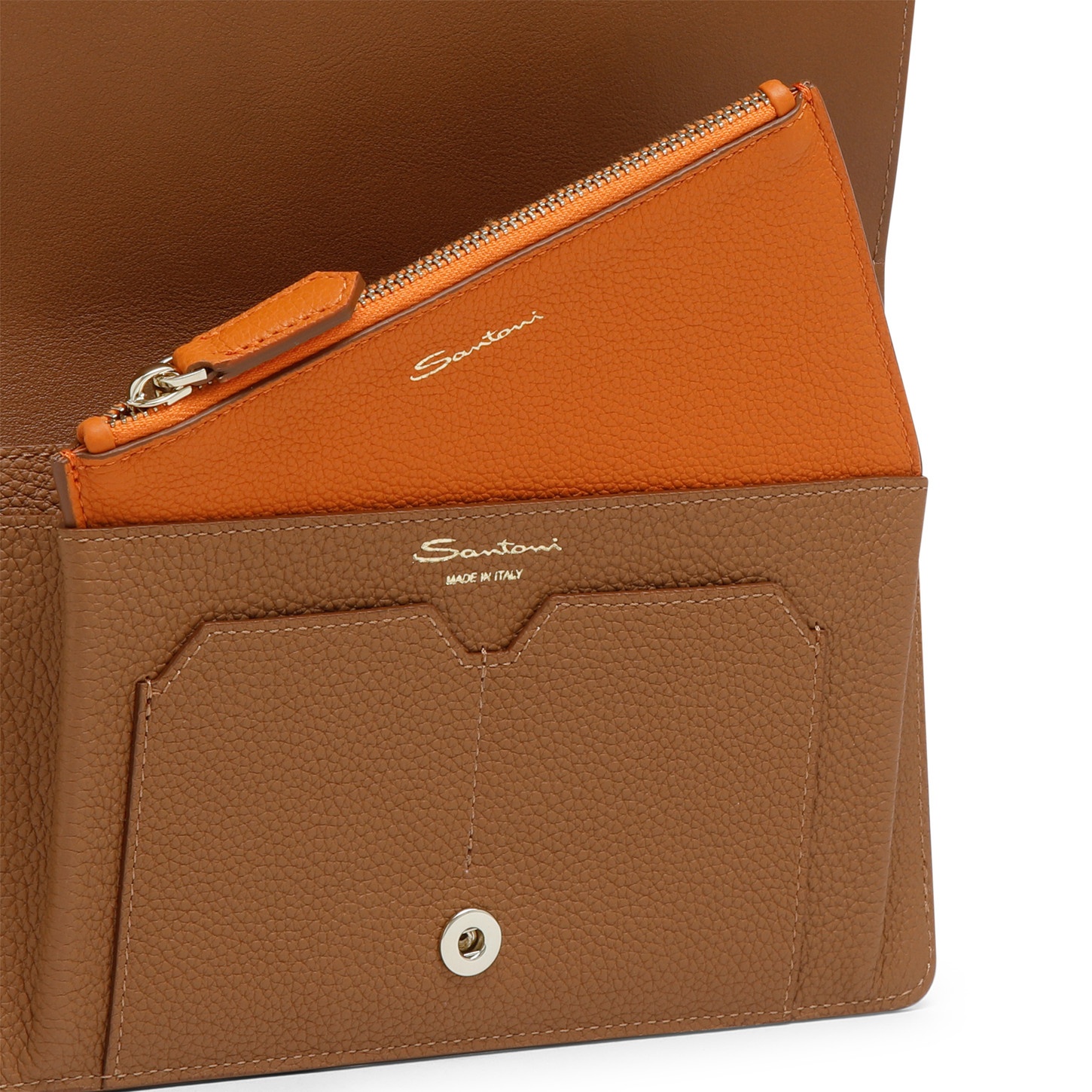 Light brown tumbled leather document holder - 5