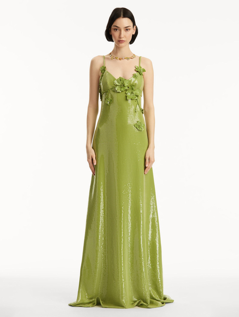 Oscar de la Renta SEQUIN JERSEY GOWN outlook