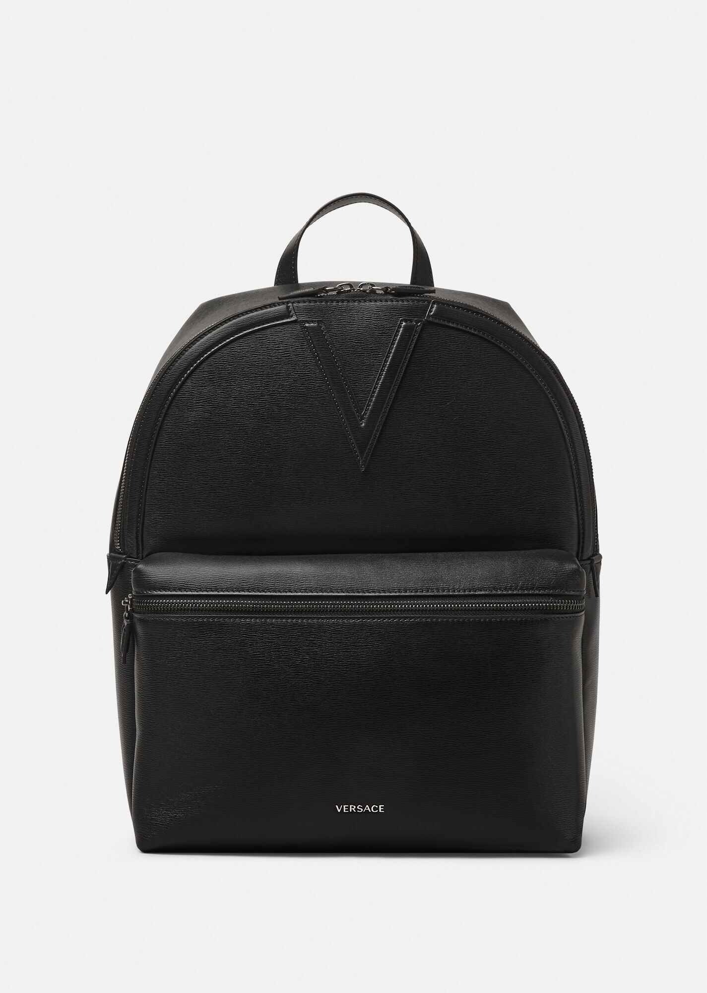 V Leather Backpack - 1