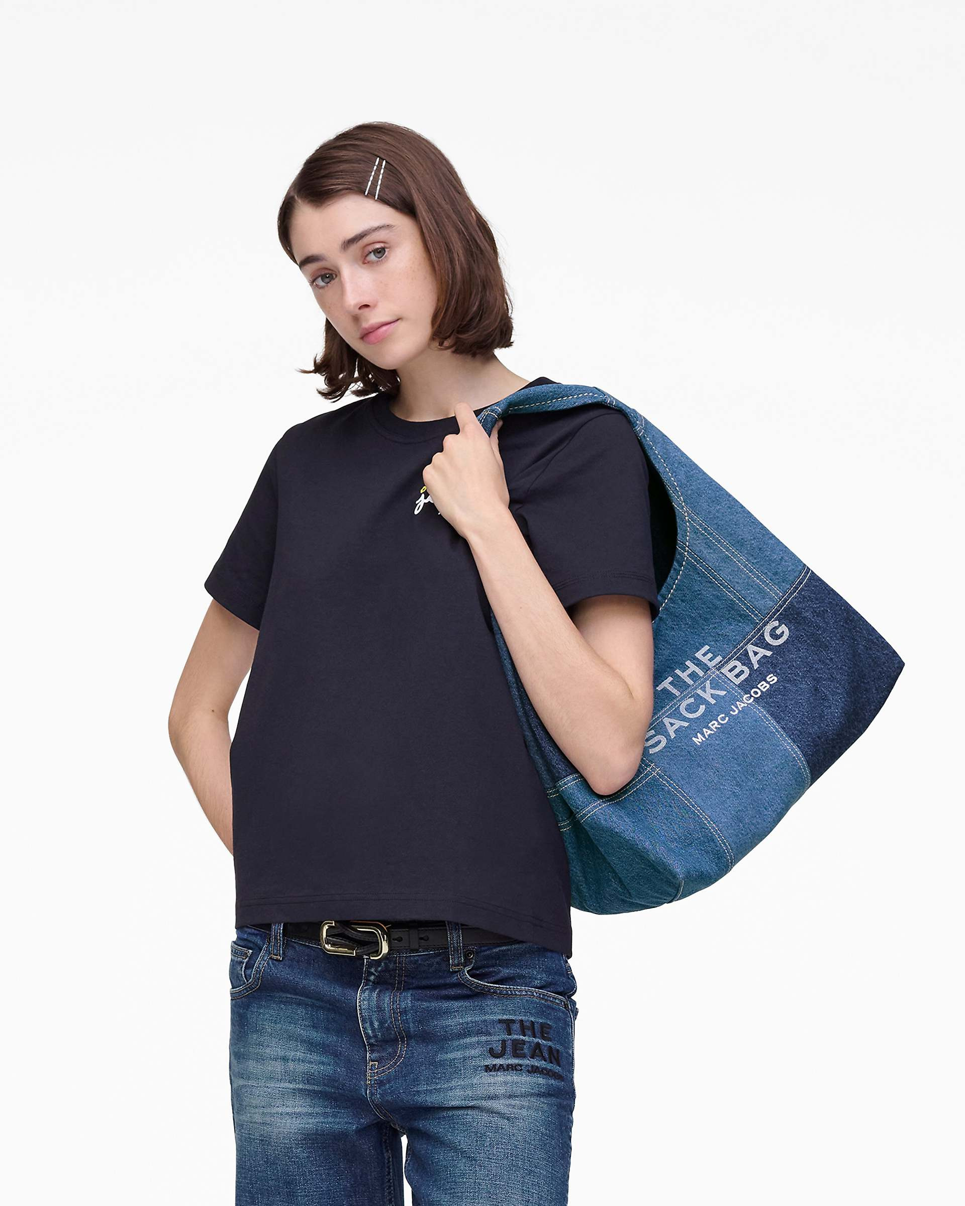 THE PATCHWORK DENIM SACK BAG - 2