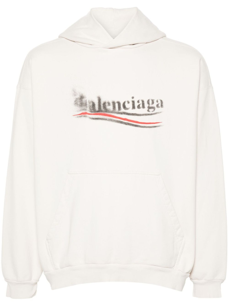 Political Stencil cotton hoodie 1