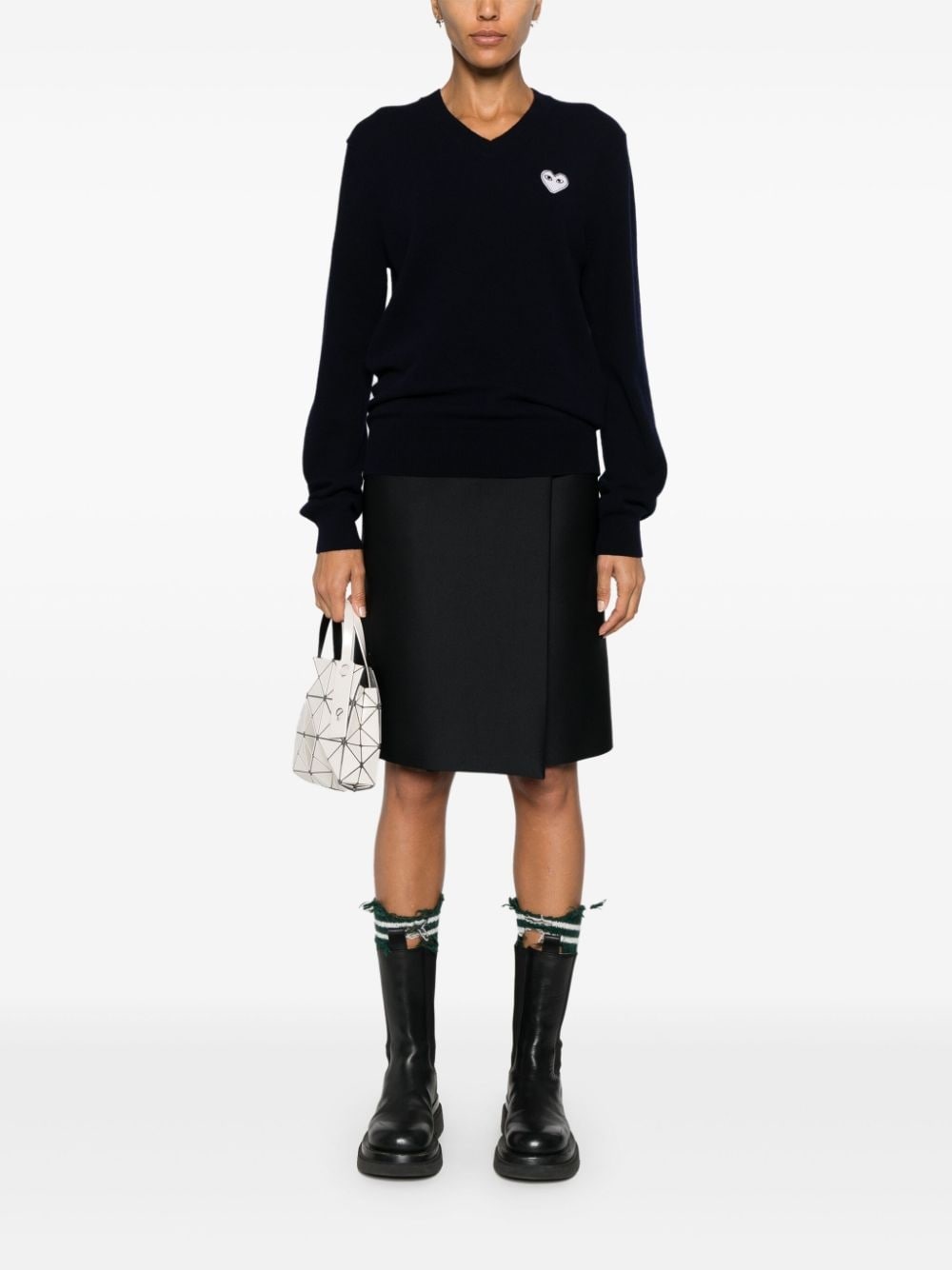 heart-embroidered sweater - 3