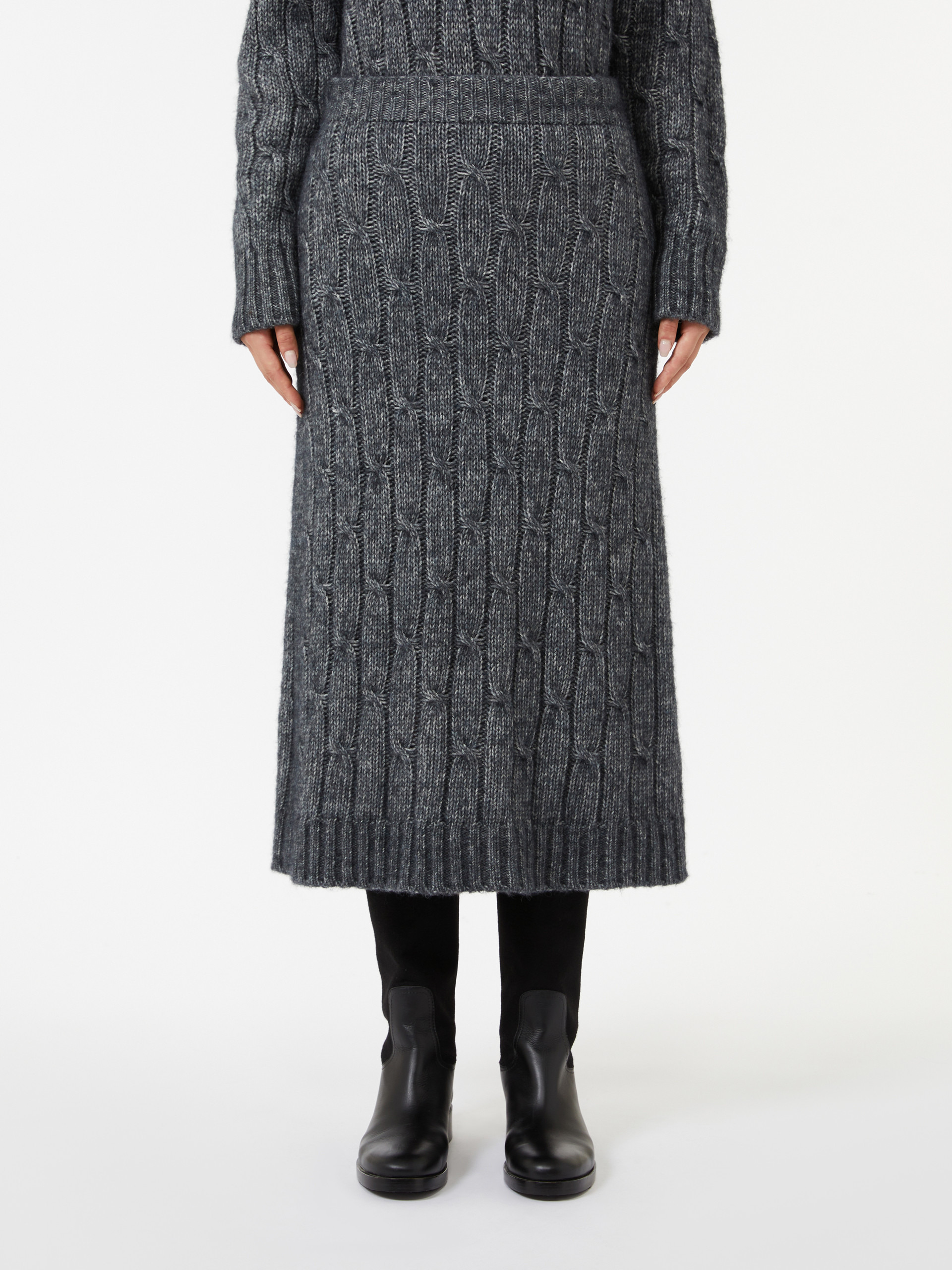 OTELLO Flared alpaca-blend skirt - 3