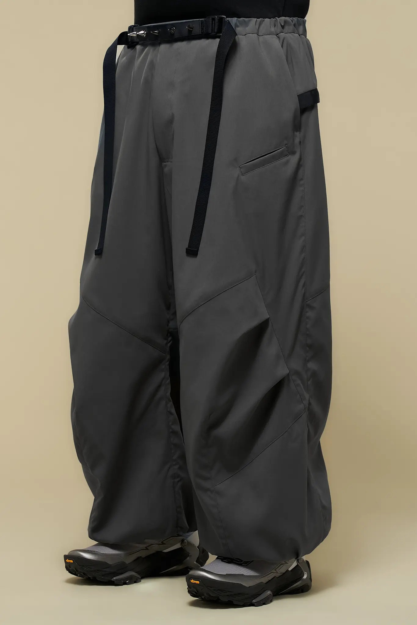 P56B-M Nylon Stretch Web Belt Trouser Gray - 8