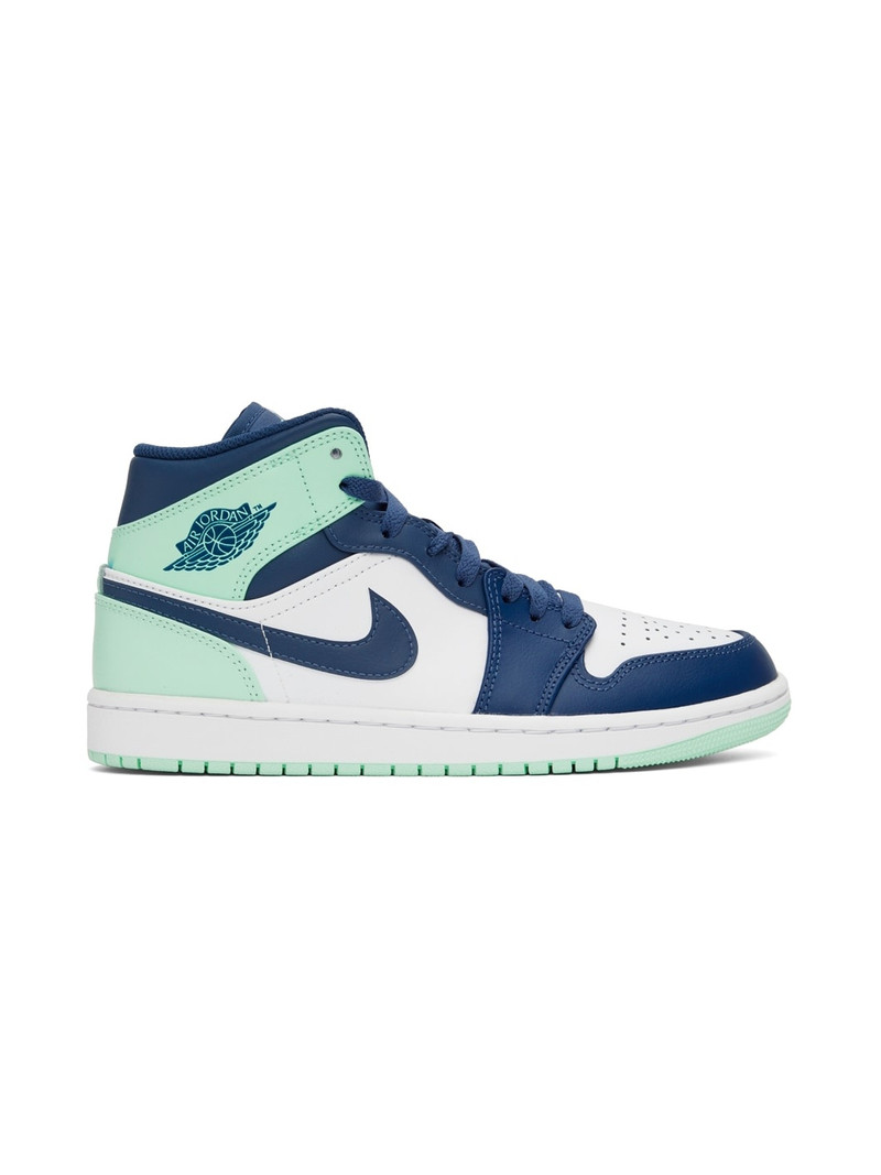Navy Air Jordan 1 Mid Sneakers - 1