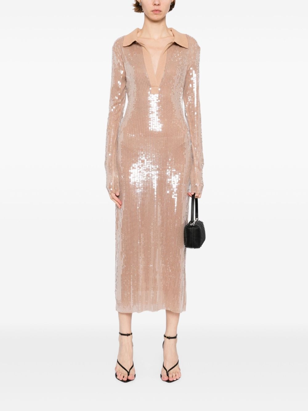 mesh midi dress - 2