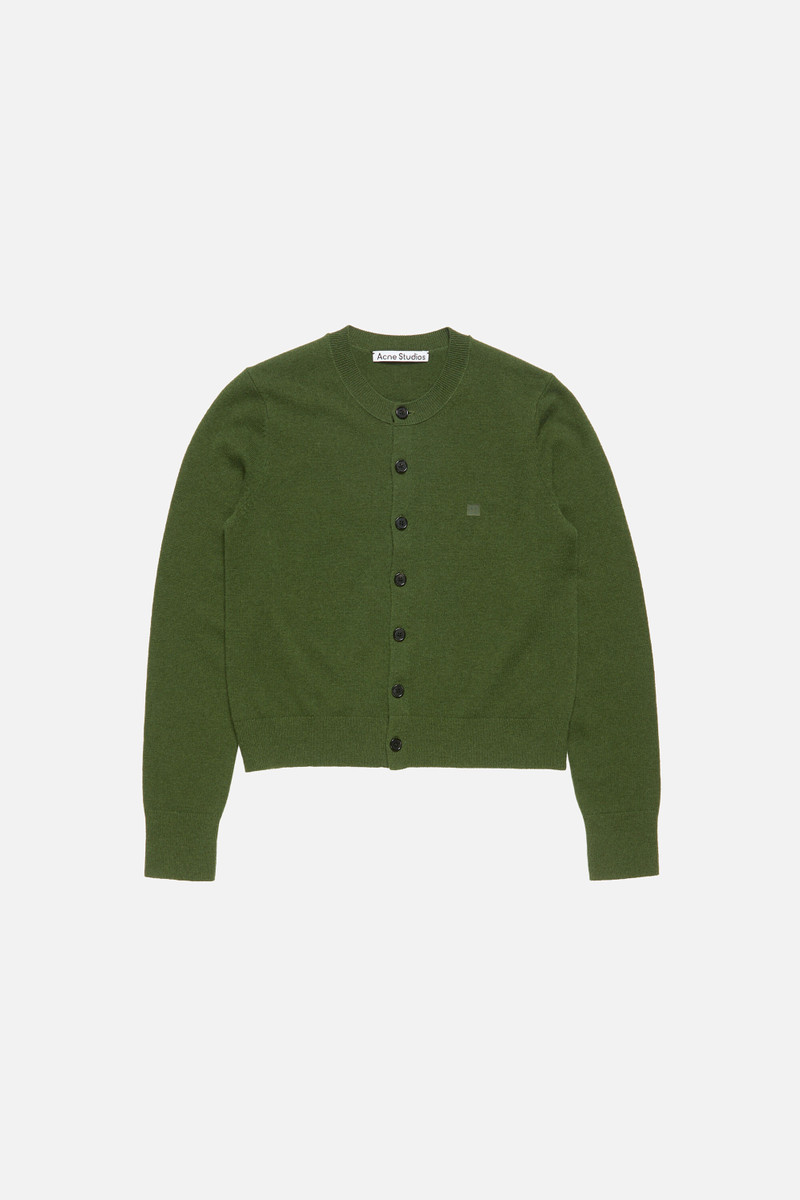 Fitted cardigan - yak wool - Bottle green 5