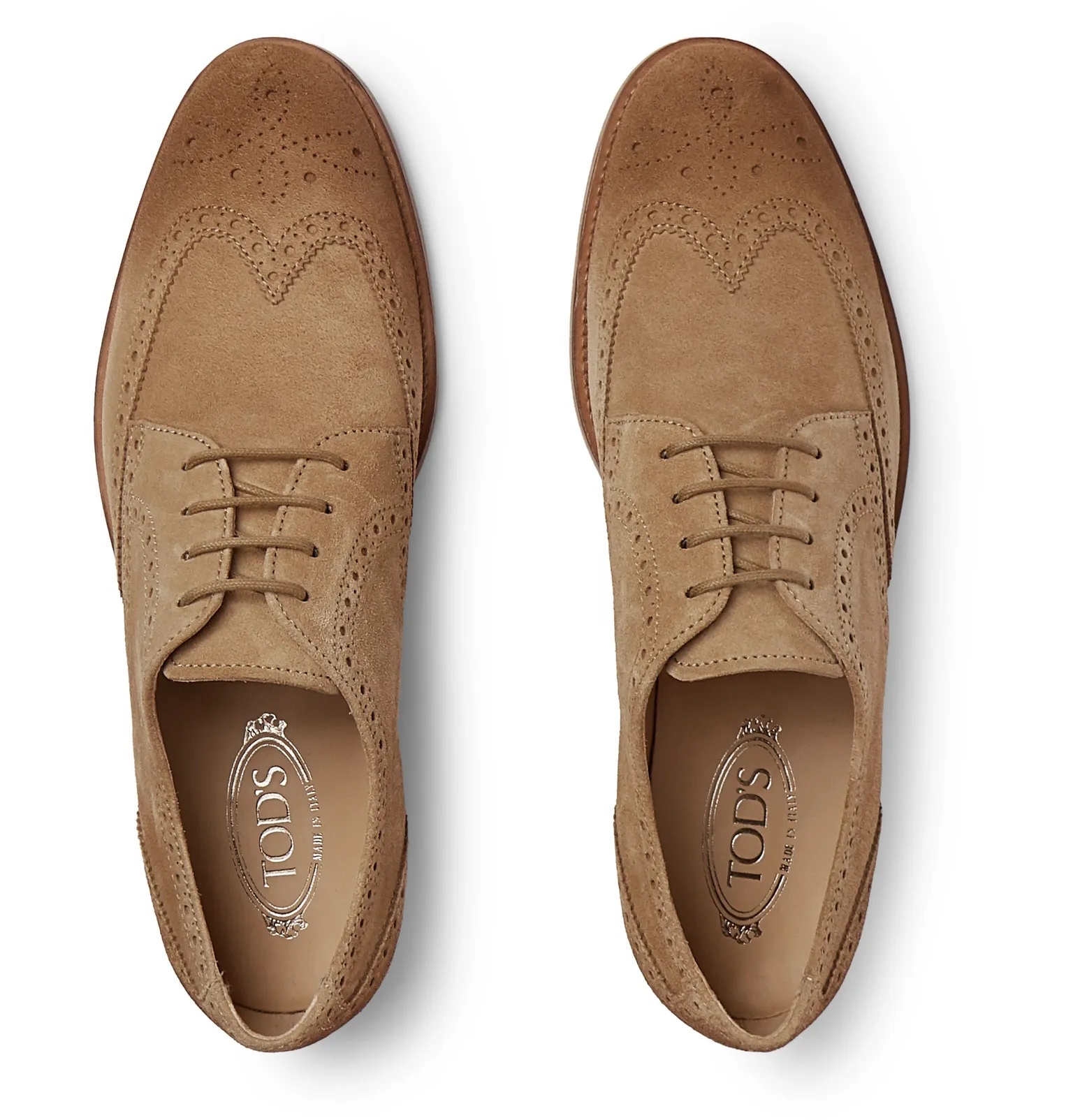 Gommino Burnished-Suede Brogues - 8