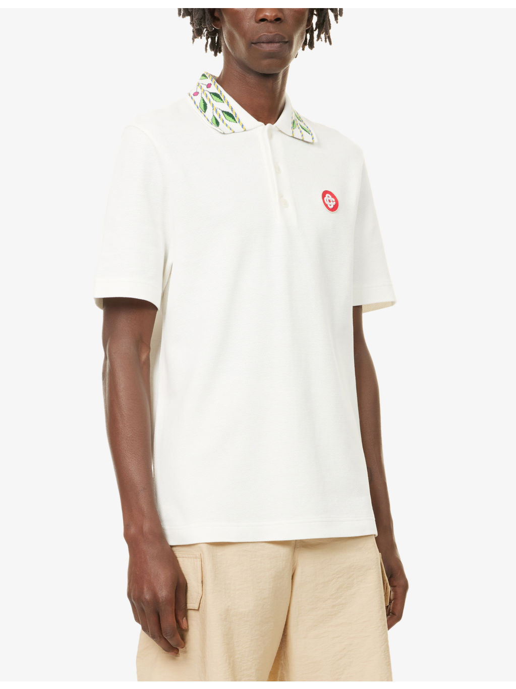 Laurel Logo-Patch Cotton-Pique Polo Shirt - 3
