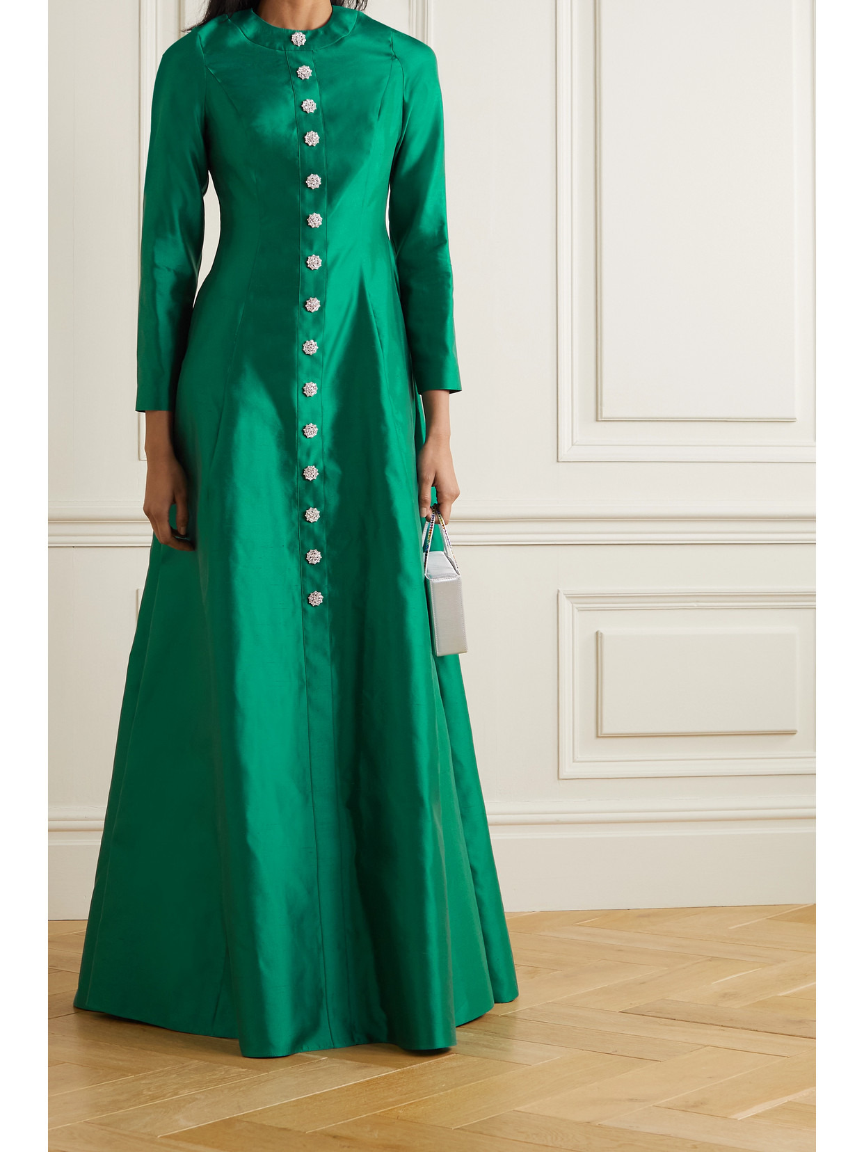 Crystal-embellished Mikado-silk Gown - 2