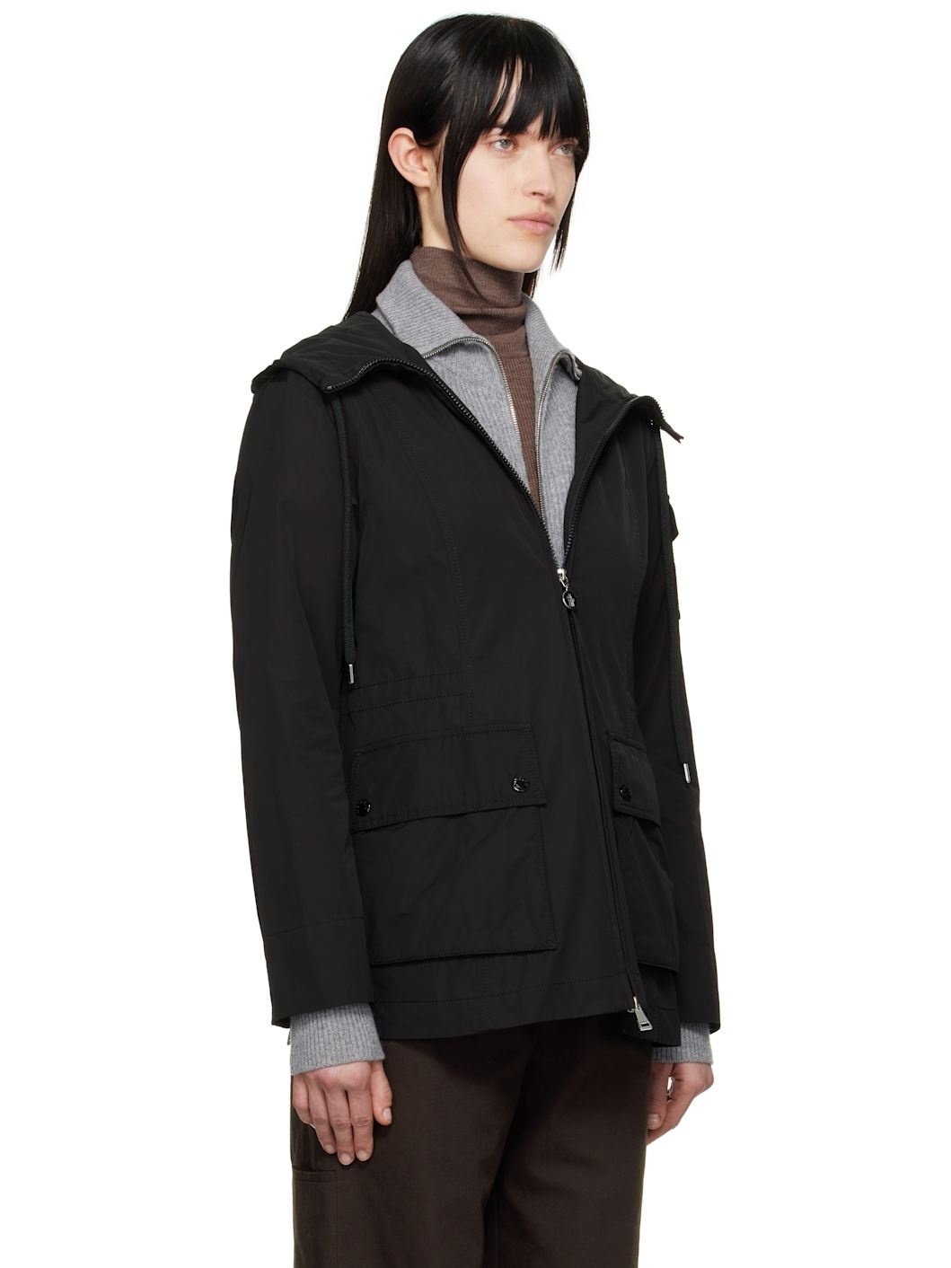 Black Leandro Hooded Jacket - 2