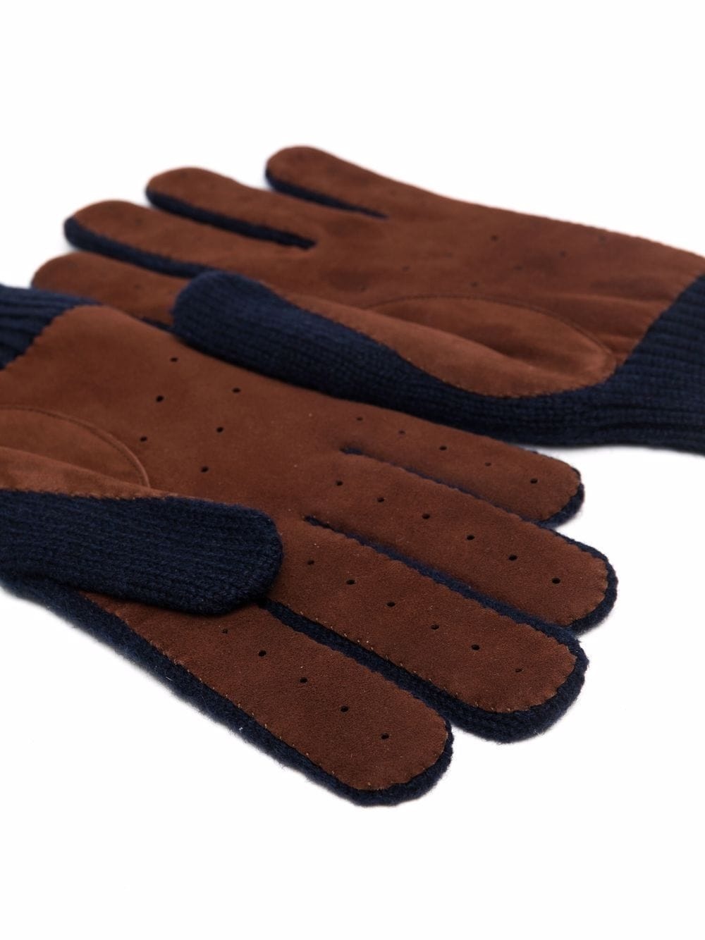 perforated cashmere gloves - 2