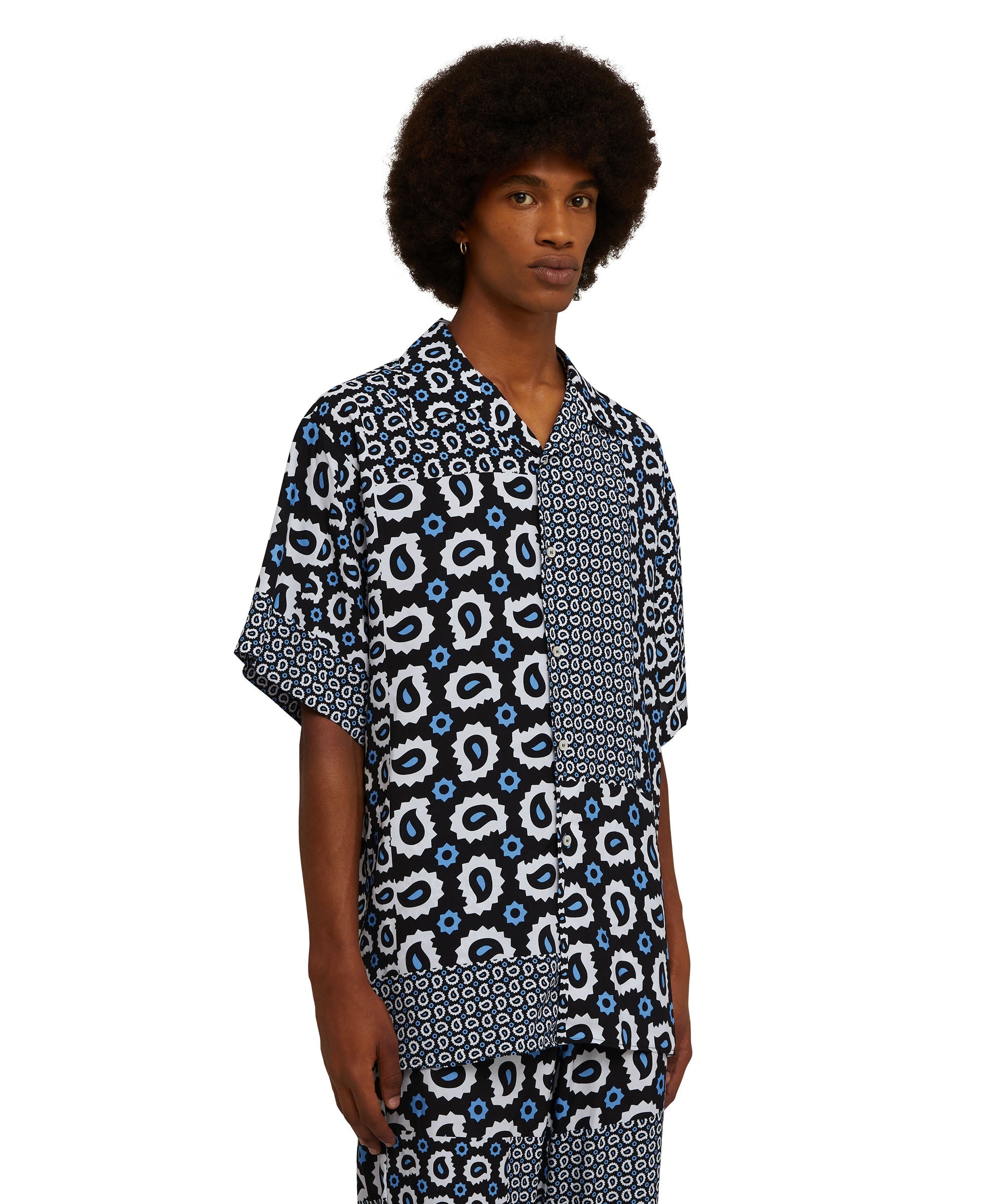 Viscose fluid shirt with "Patchwork Paisley" print - 4