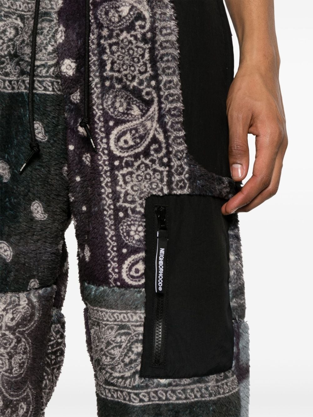 bandana-print fleece track pants - 5