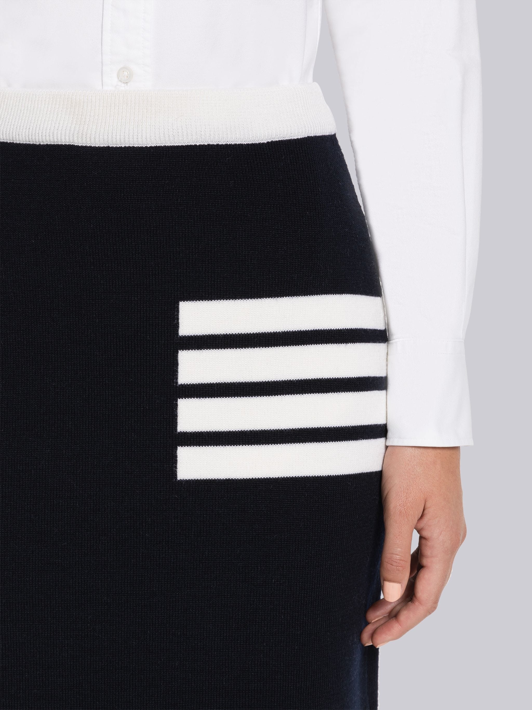 Double Face Merino 4-Bar A-line Skirt - 5