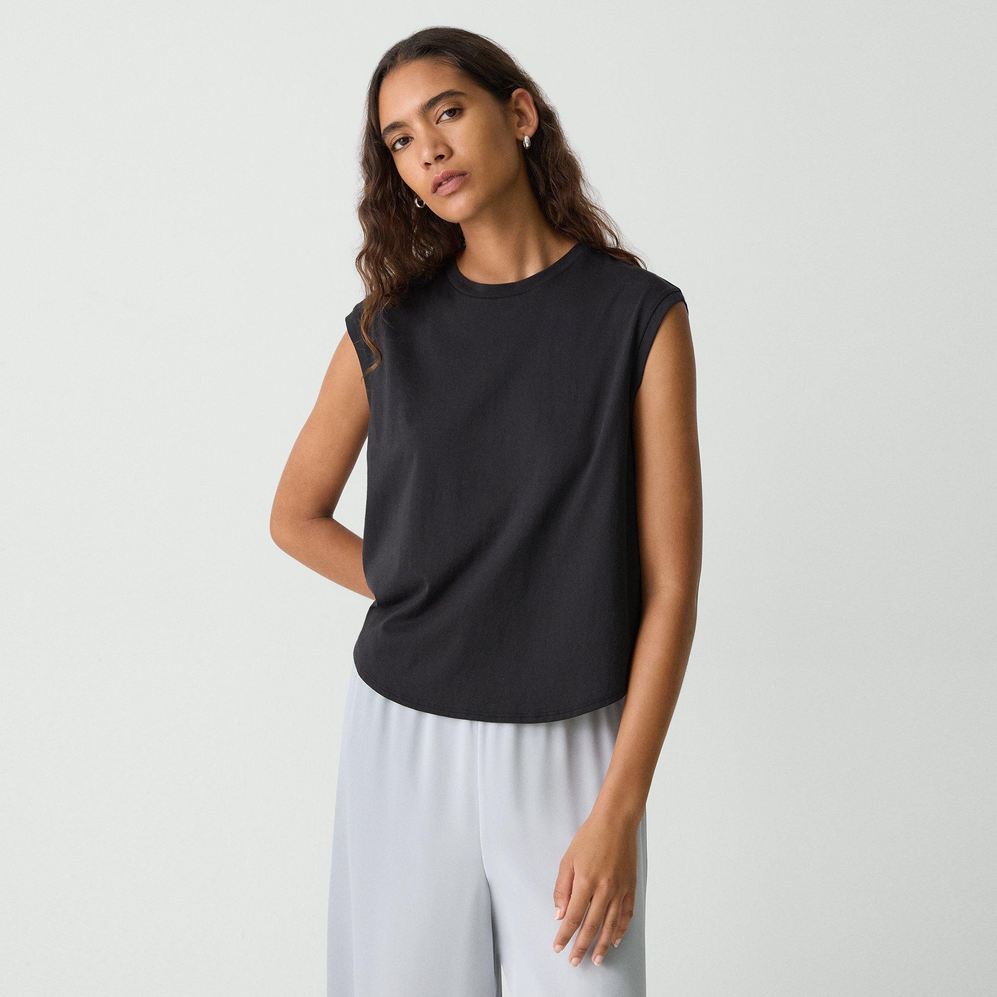 Shirttail Tank Top in Cotton - 2