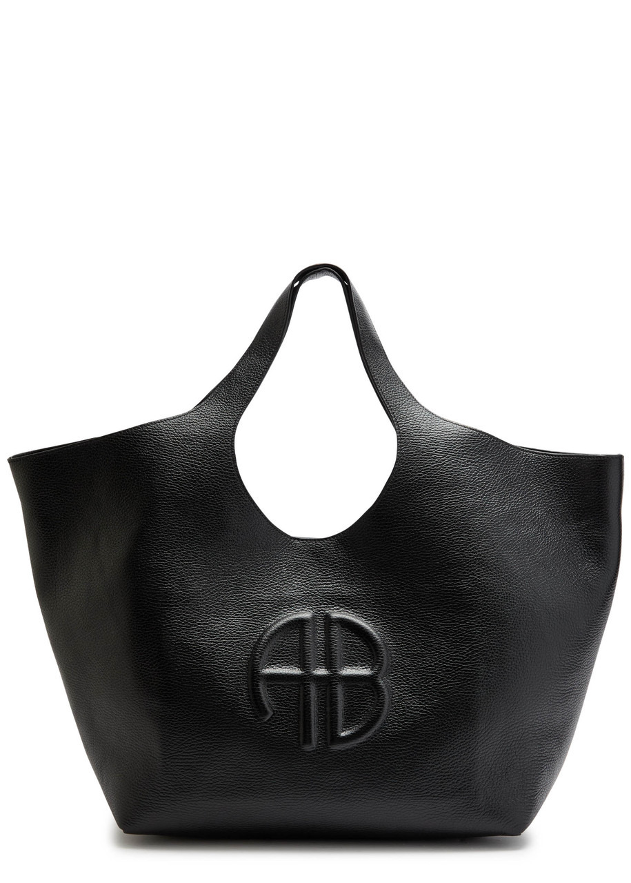 Anine Bing Lili Logo-embossed Leather Tote - 1
