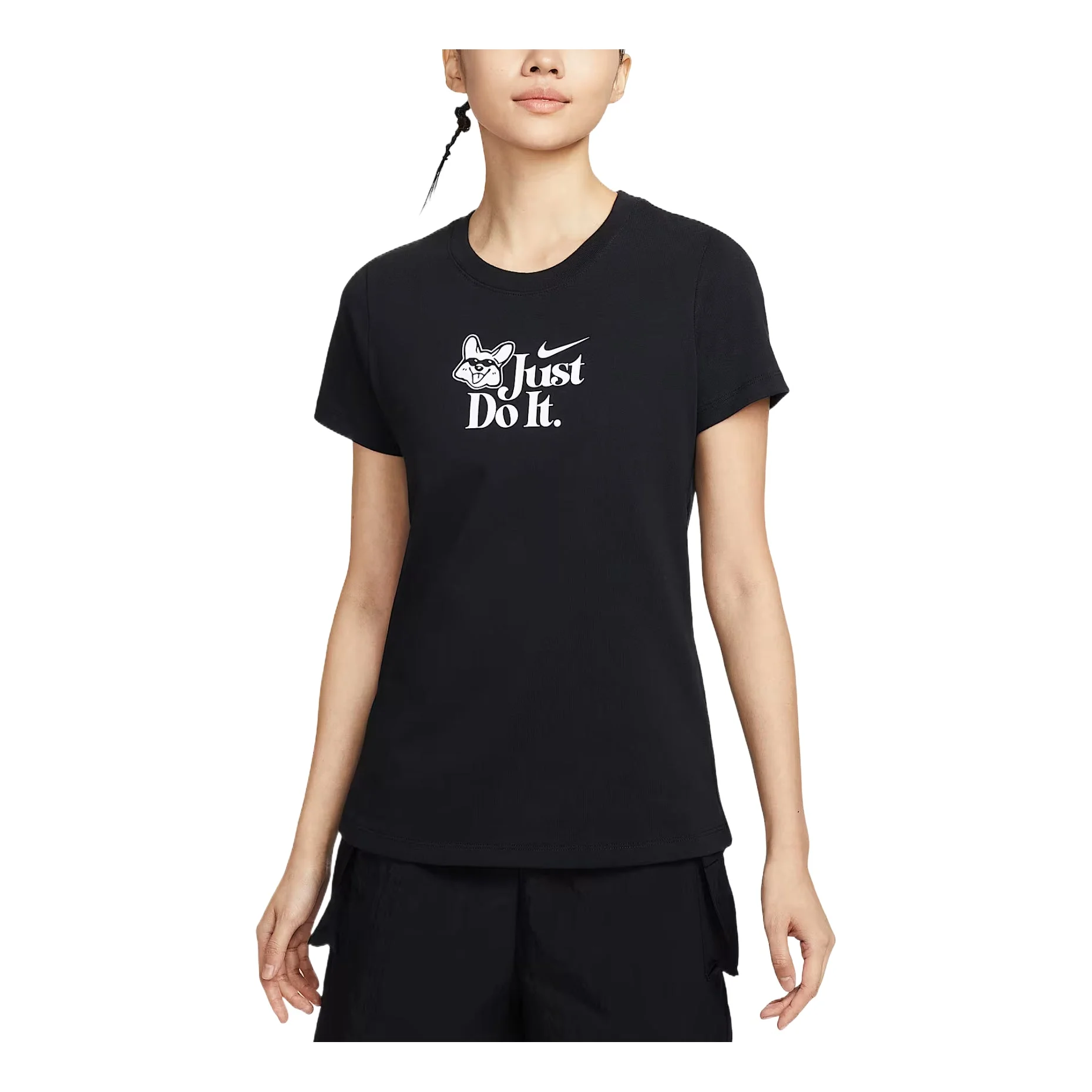 (WMNS) Nike Sports Casual Short-Sleeve T-Shirt 'Black' IM5974-010 - 1