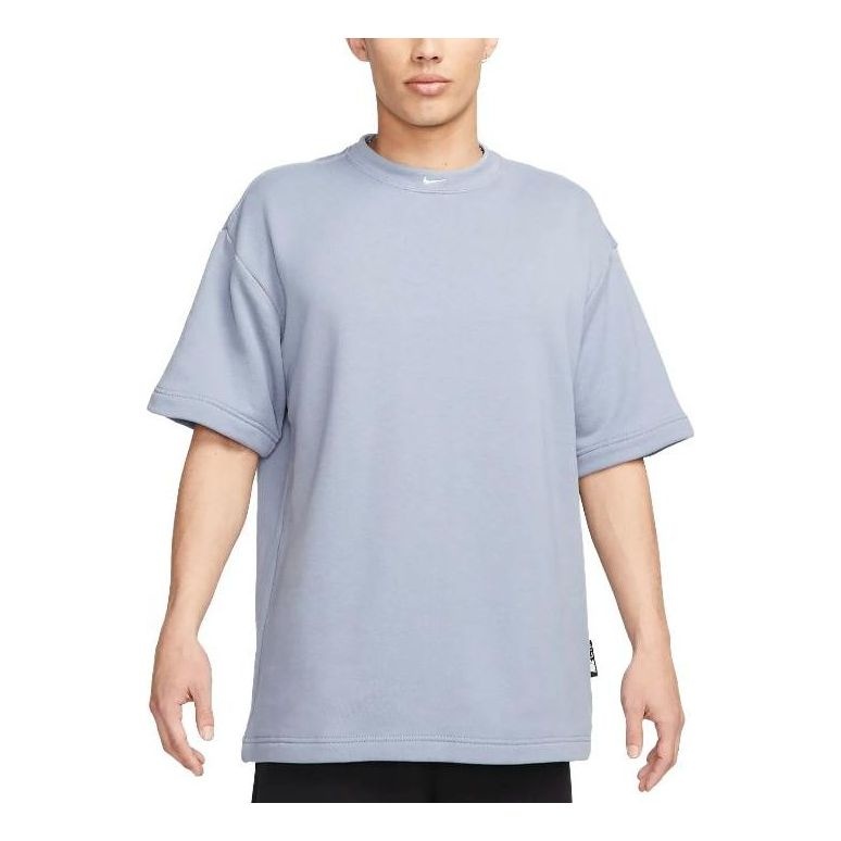 Nike Sportswear Circa French Terry Short Sleeve Top 'Blue' DX0188-493 - 1