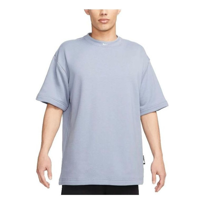 Nike 스포츠웨어 Circa 프랑스 Terry 짧은 소매 정상 '파란색' DX0188-493 - 1