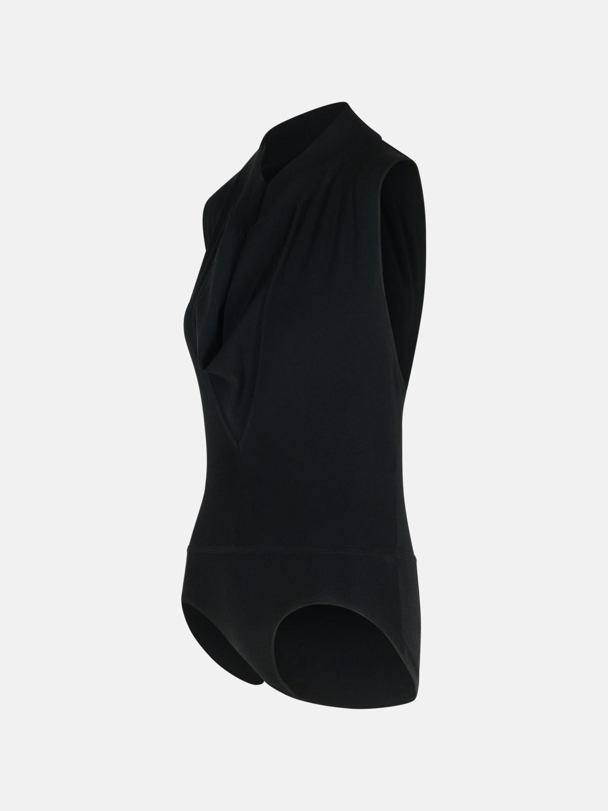 'ABANO' BLACK VISCOSE BLEND SWEATER - 2