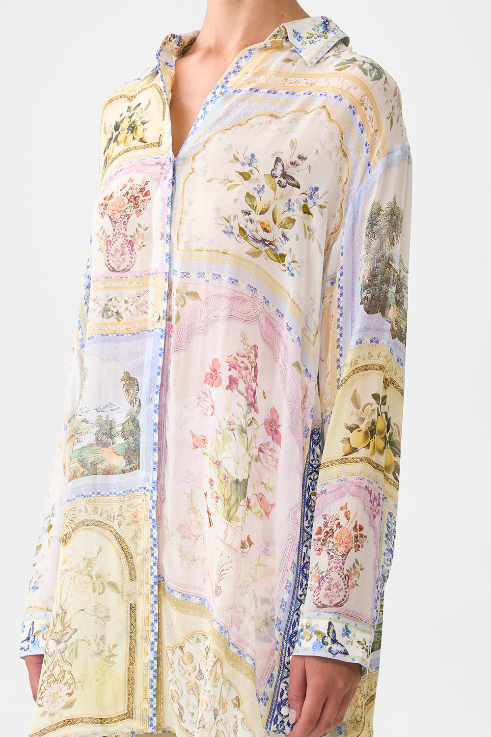 SHIRT TUNIC WITH SIDE BUTTONS - 5