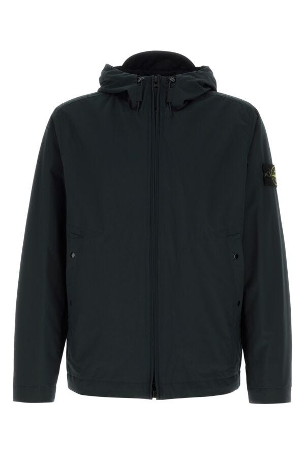 Stone Island Man Black Stretch Polyester Padded Jacket - 1