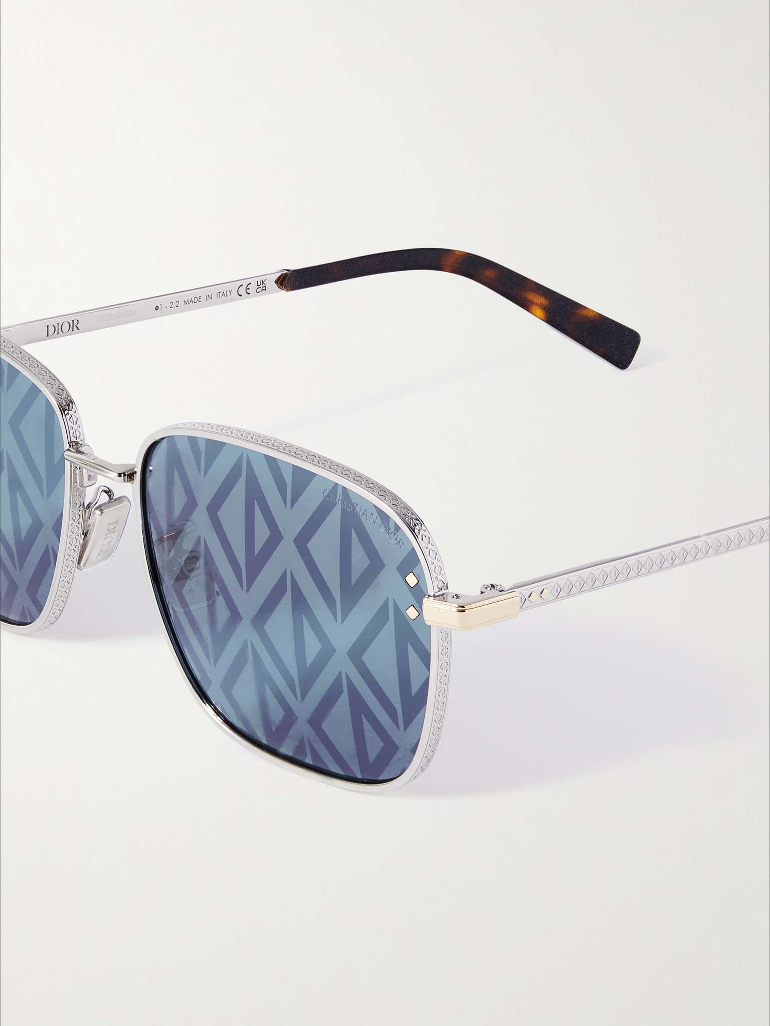 CD Diamond S4U D-Frame Silver-Tone and Tortoiseshell Acetate Sunglasses - 4