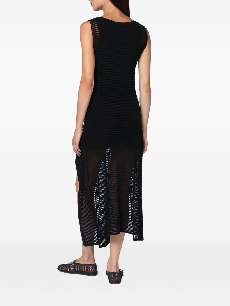 Alaïa ribbed-knit split midi dress outlook