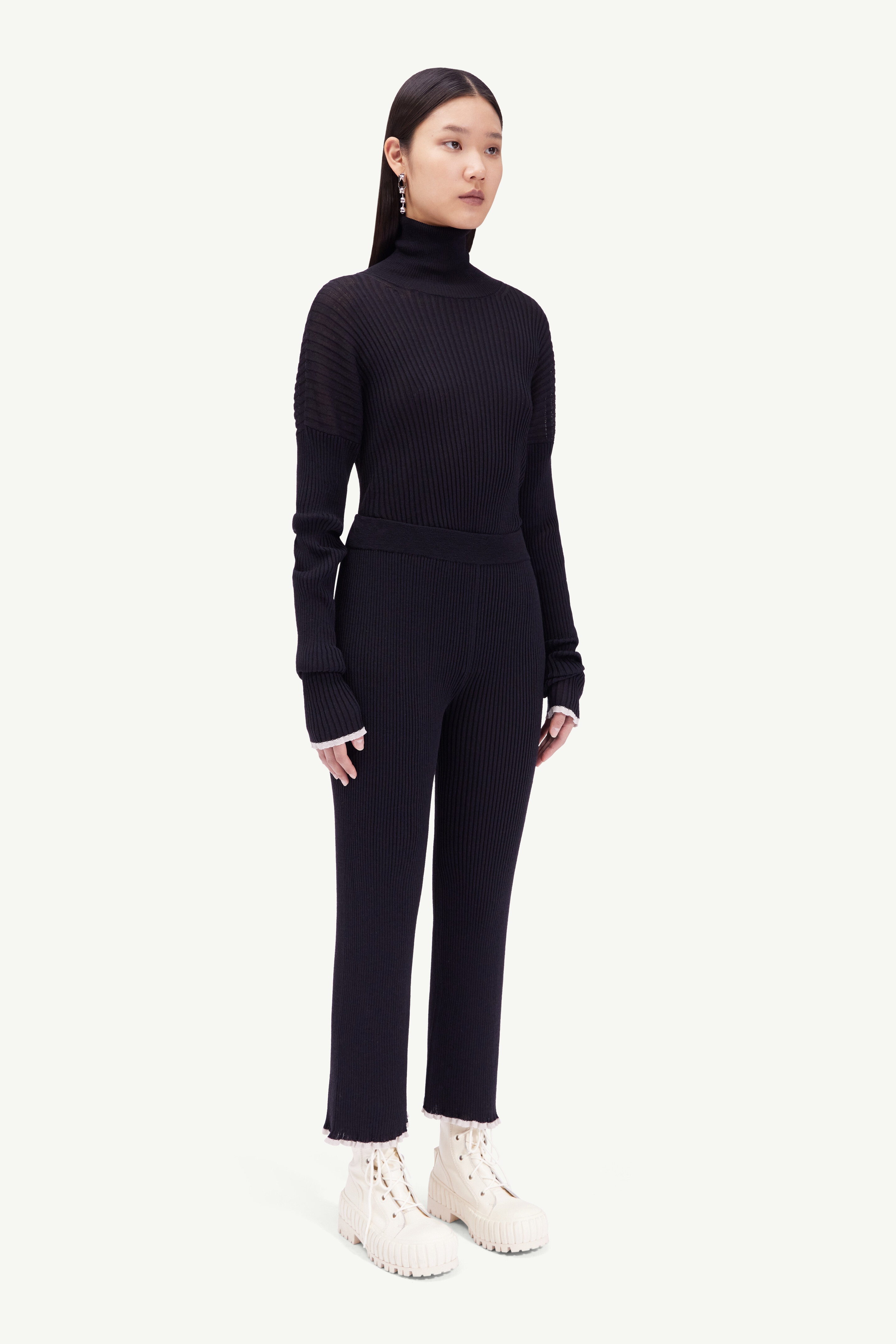 Ribbed knit trousers - 3