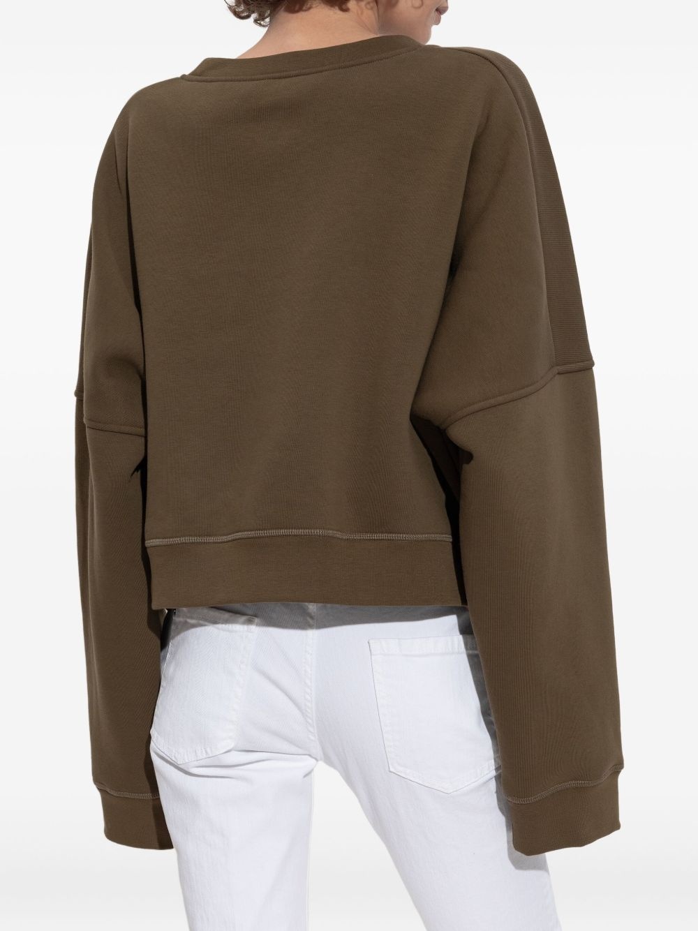 pocket-detail cropped sweatshirt - 4