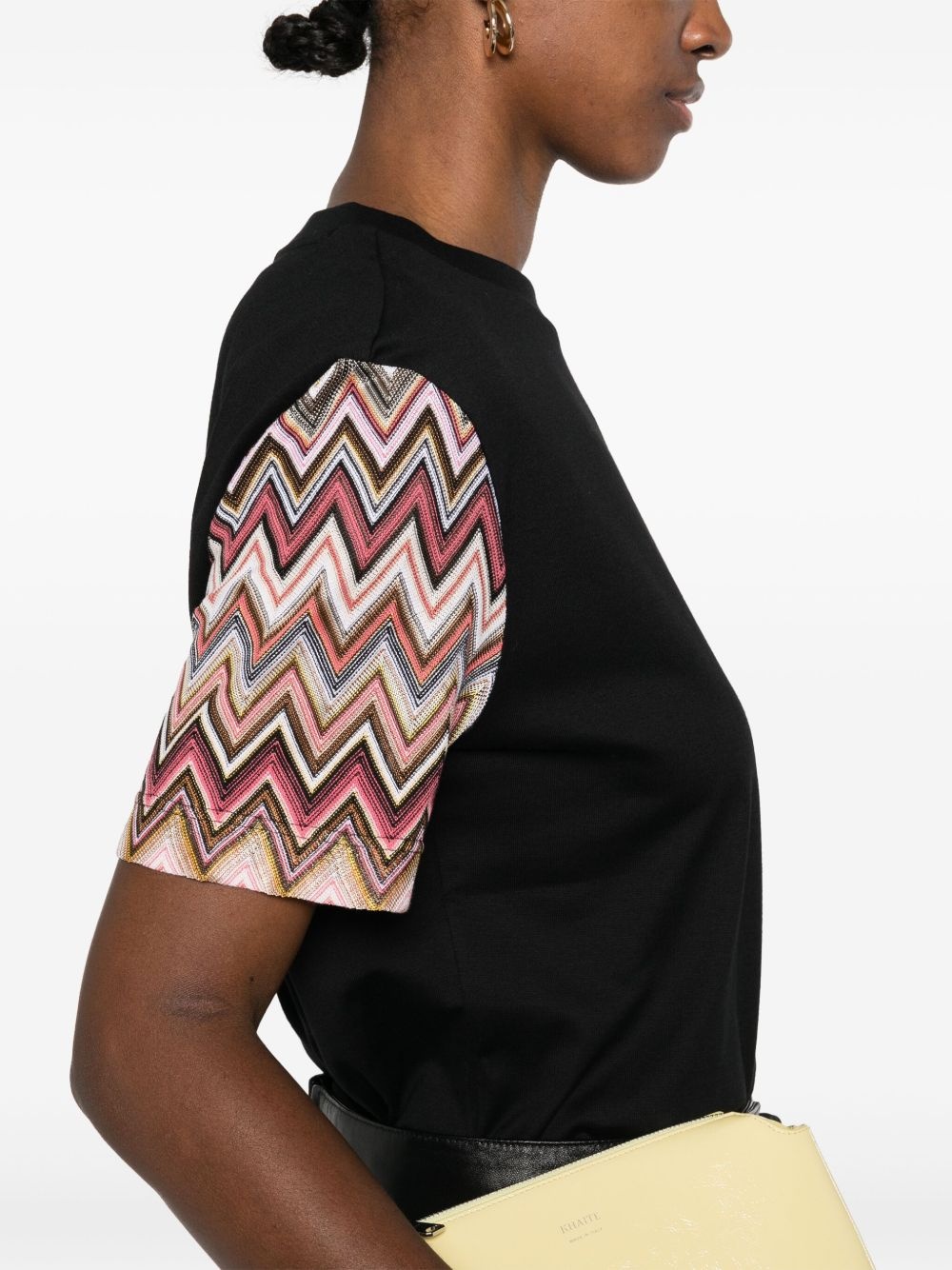 crew-neck zigzag-knit T-shirt - 5