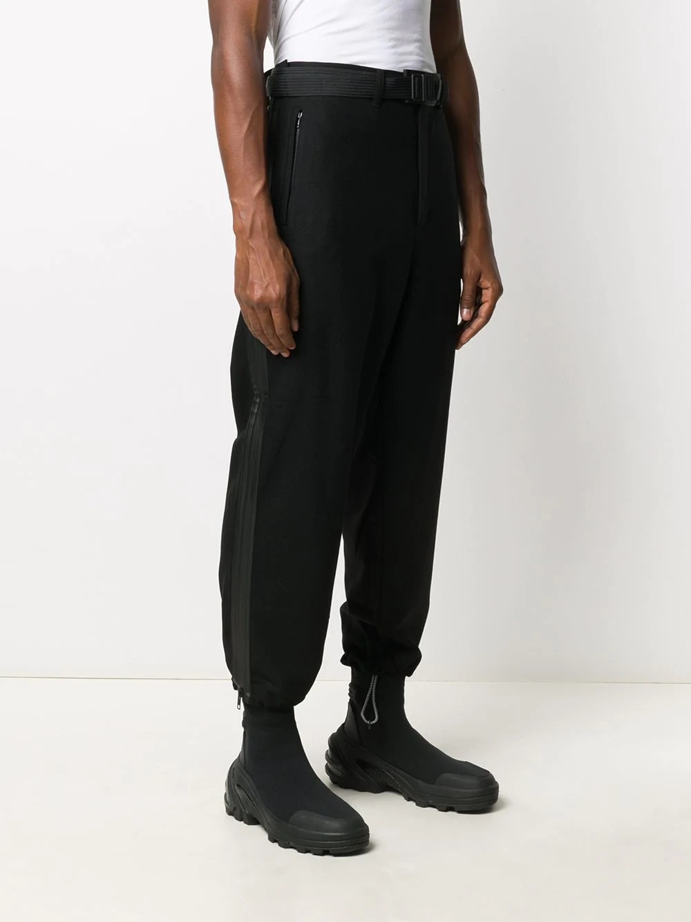 zip panel trousers - 3