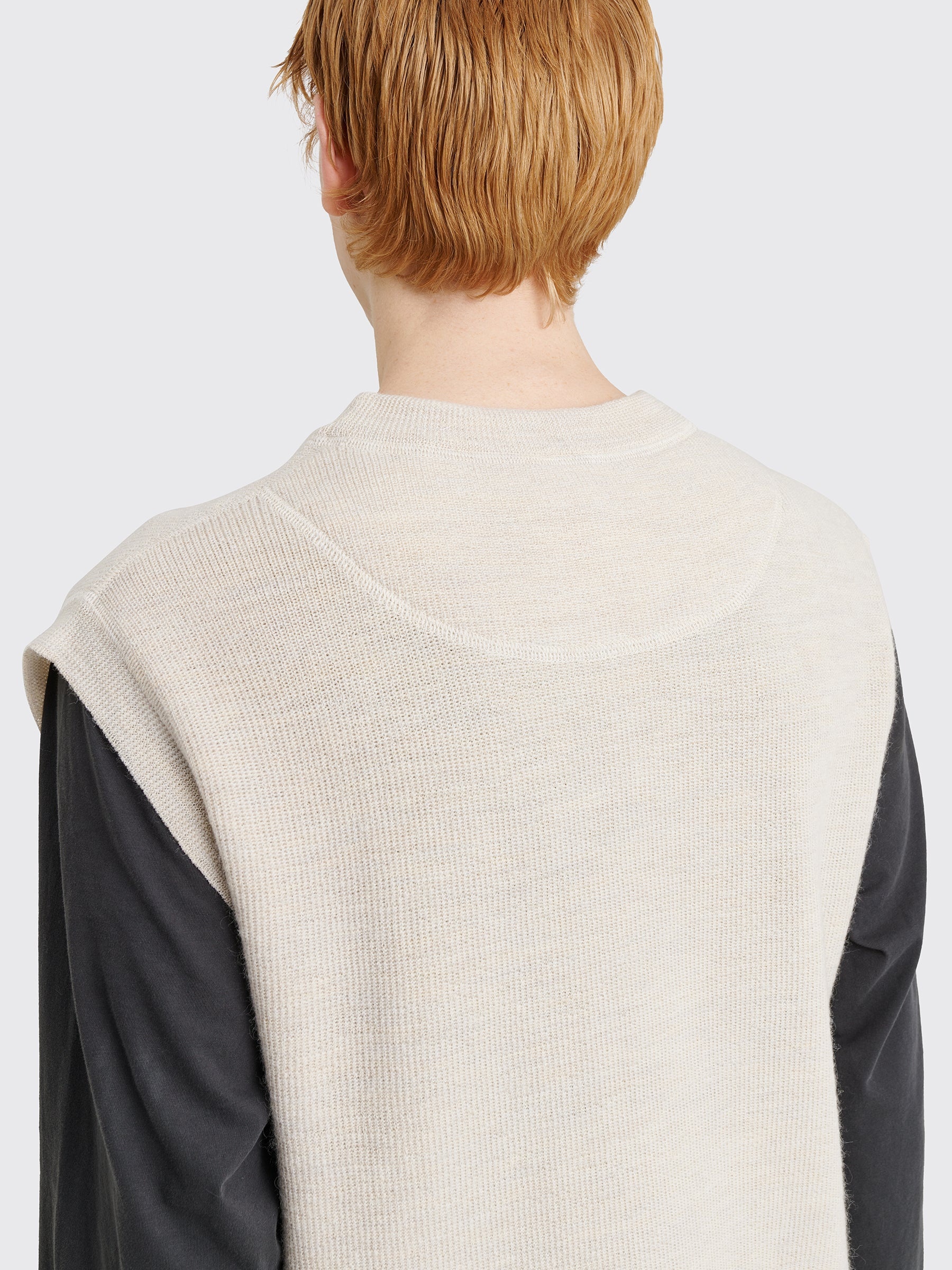 MARGARET HOWELL MHL CREW NECK SLIPOVER UTILITY WOOL CHALK - 6