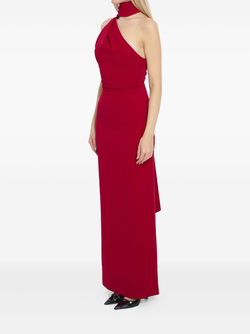 SOLACE LONDON Demi one-shoulder draping maxi dress outlook