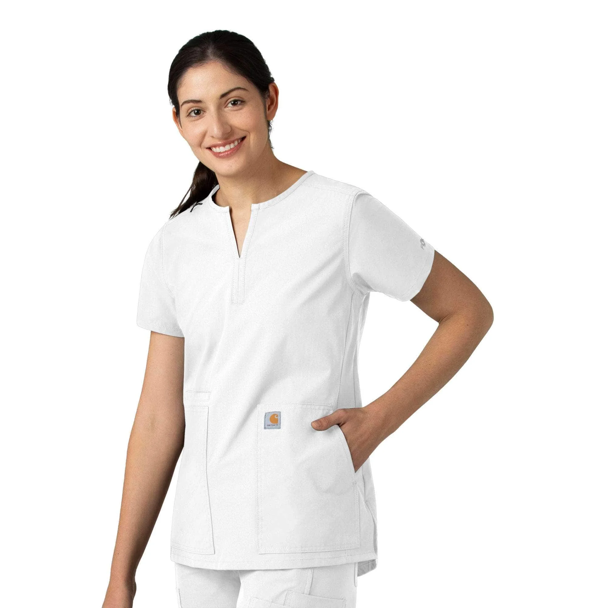 Women's Force Essentials Notch Neck Tunic Scrub Top - 1