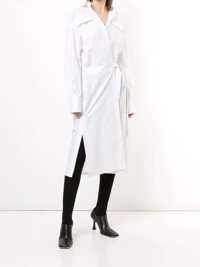 Proenza Schouler wrap-front shirt dress outlook