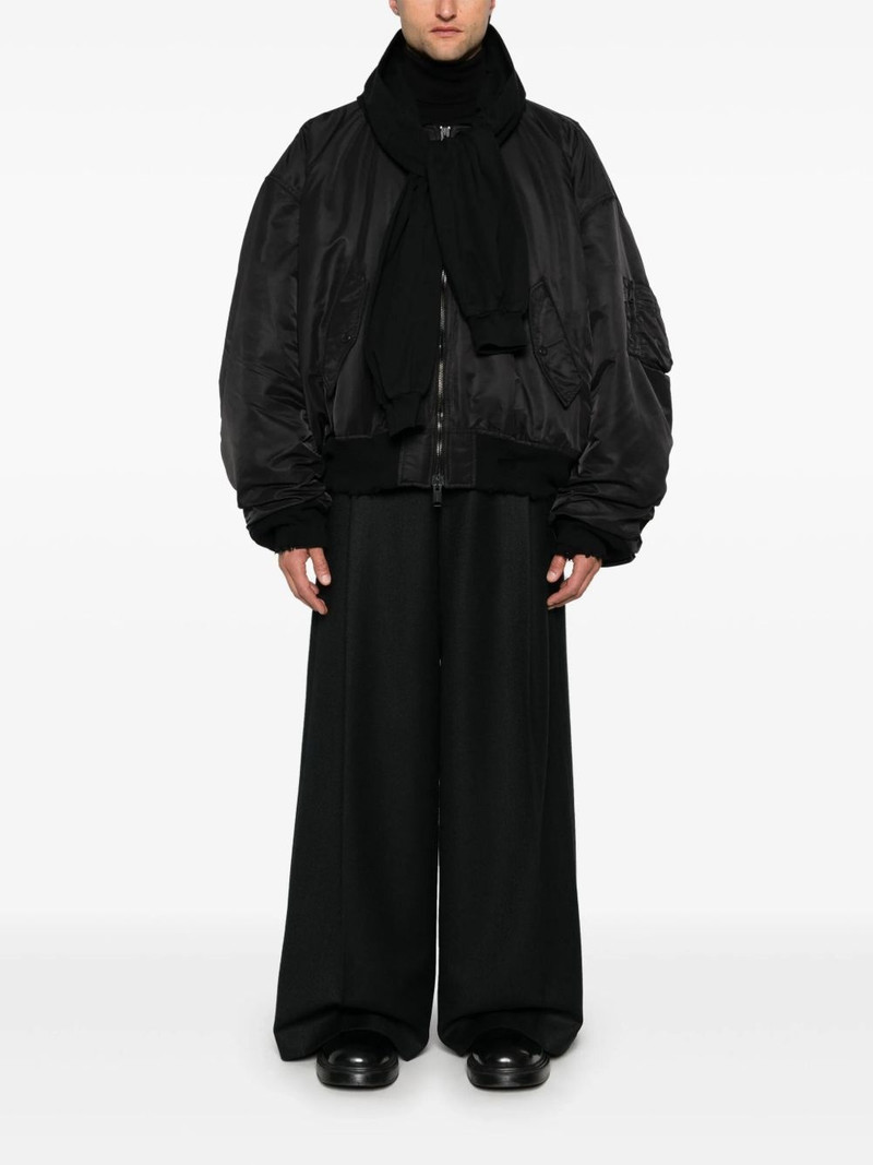 BALENCIAGA logo-tag bomber jacket outlook