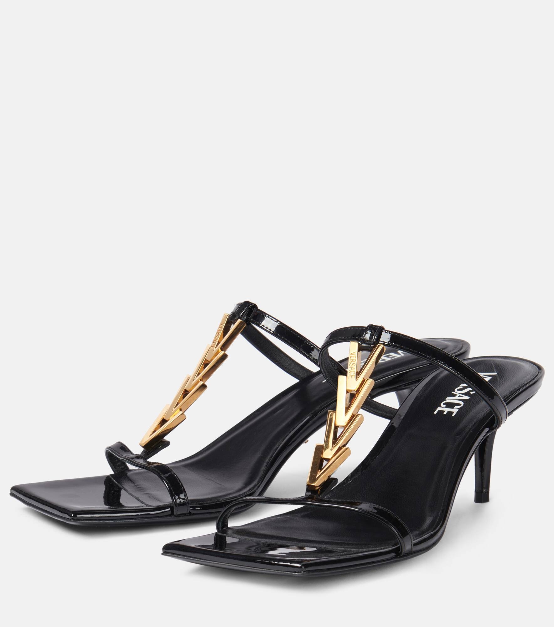 40 patent leather sandals - 4