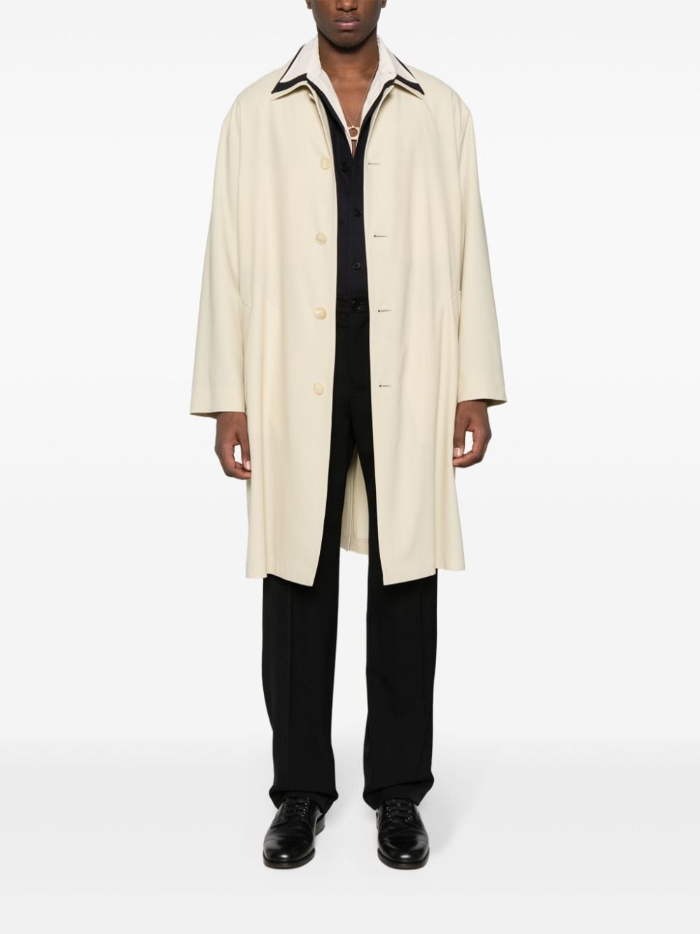 wool trench coat - 2