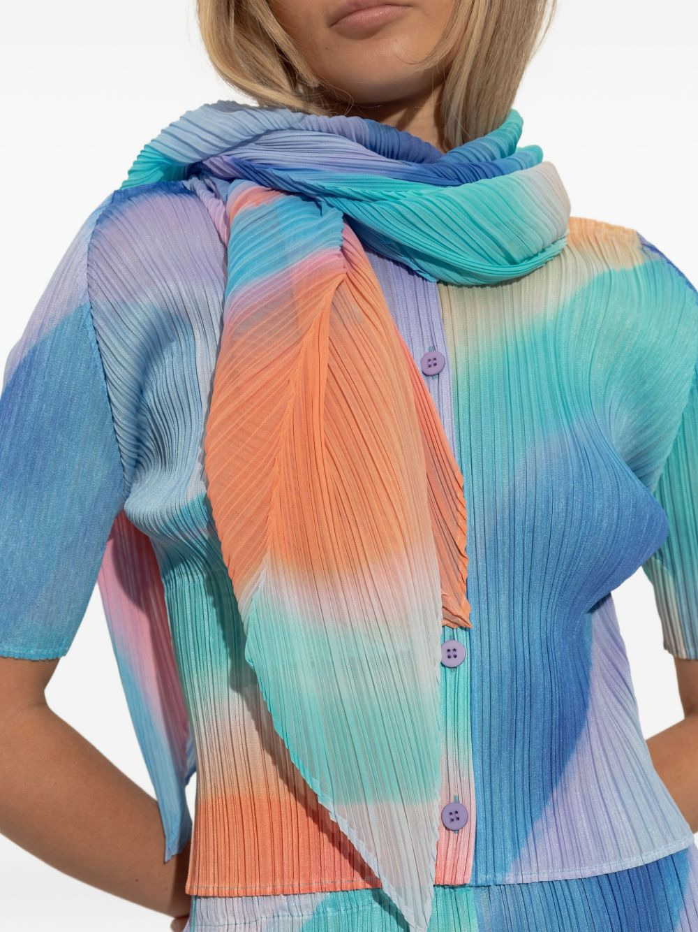 pleated ombre scarf - 4