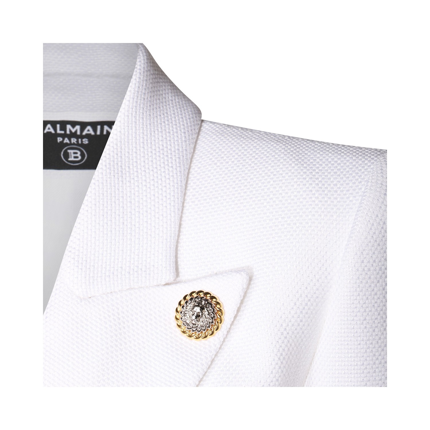 Balmain WHITE VISCOSE BLAZER | palazzobelli | REVERSIBLE