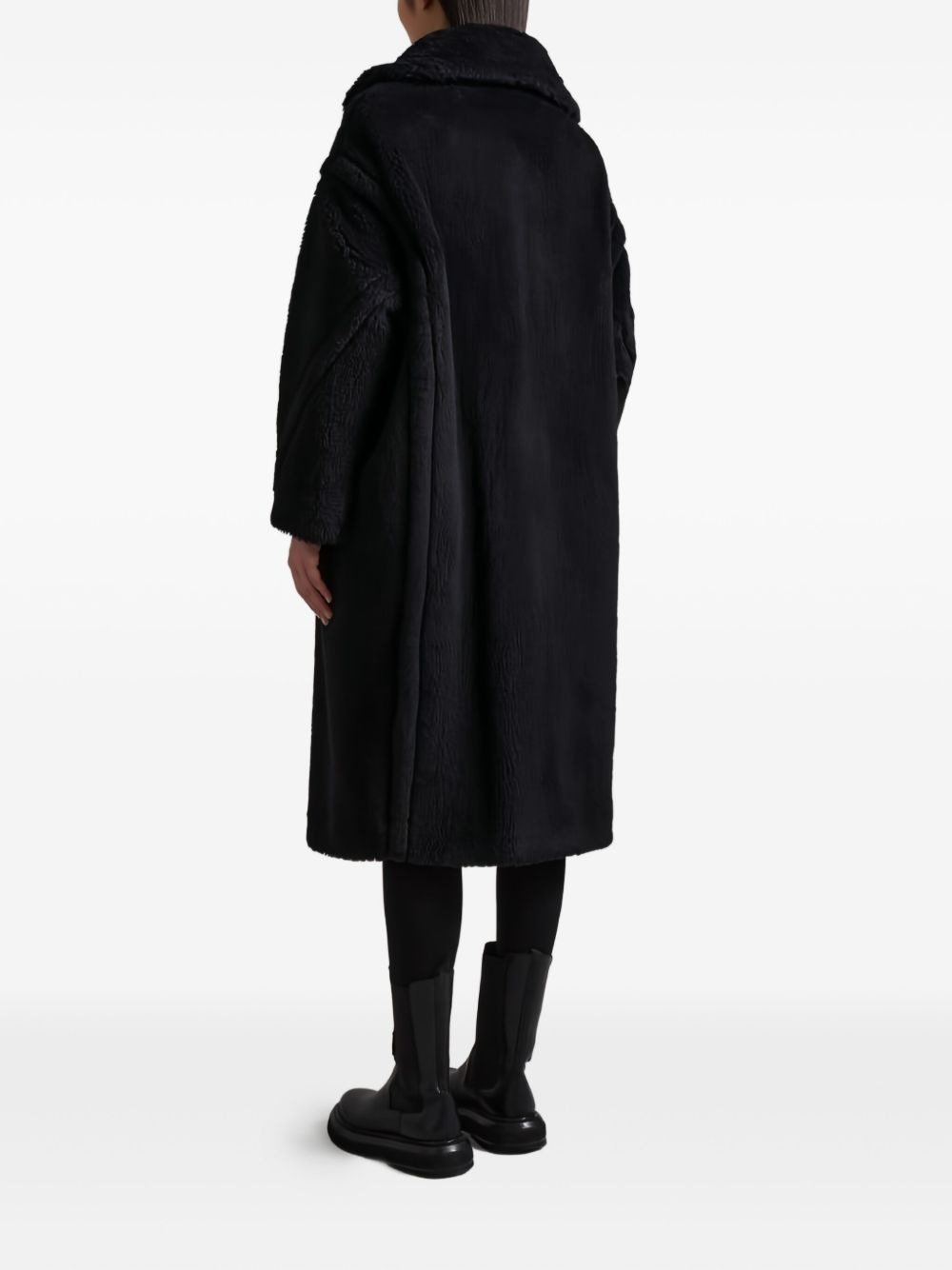 flecce collar coat - 4