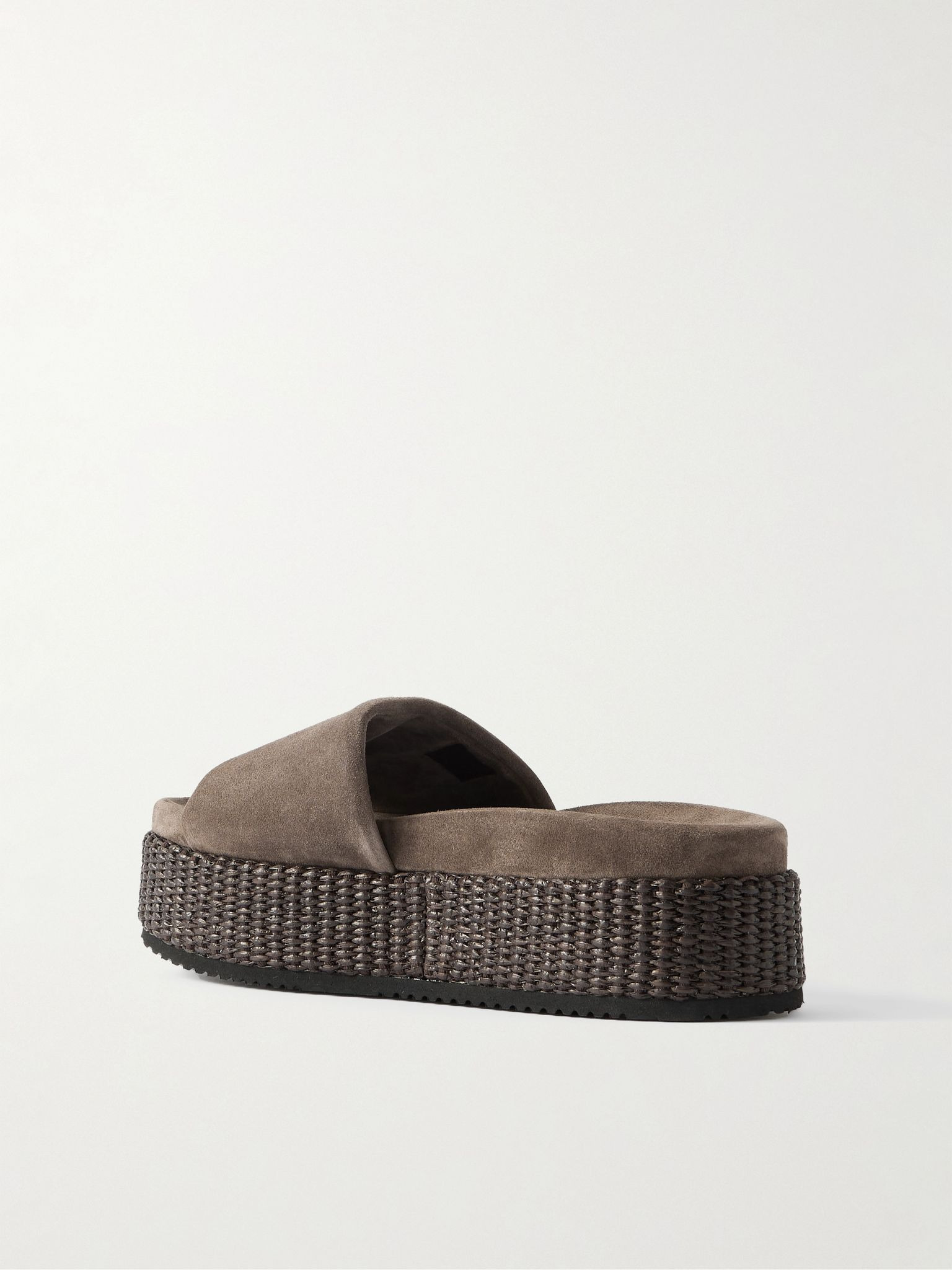 Suede platform espadrilles Dark brown - 3
